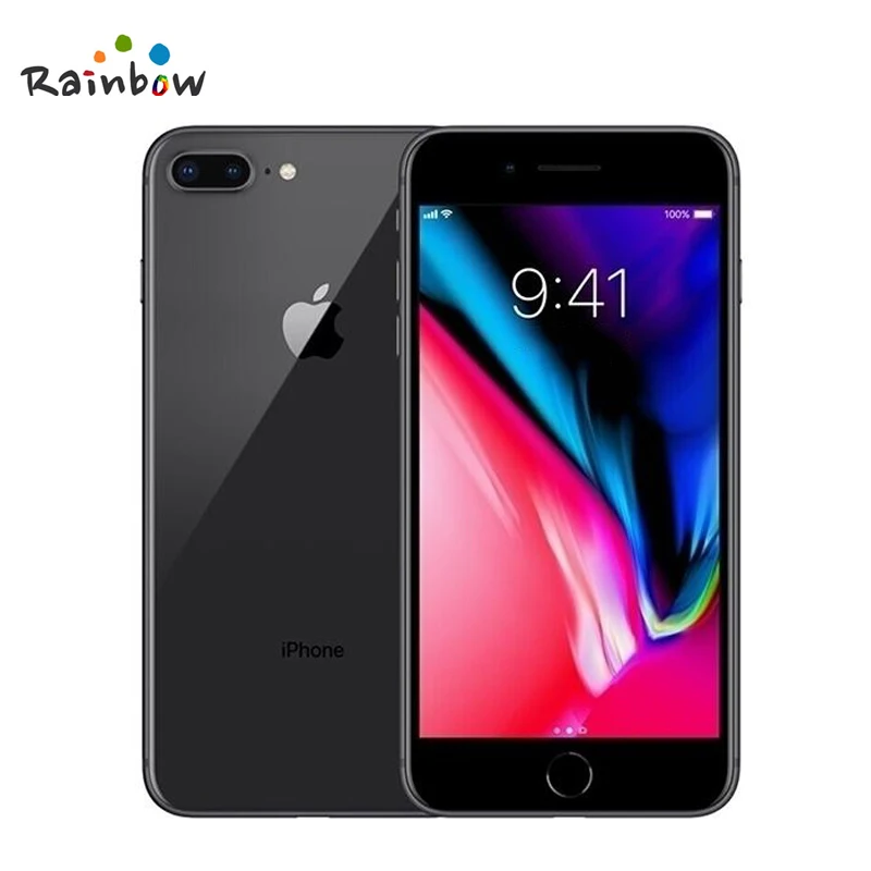 Оригинальный Apple iphone 8 Plus 5.5 дюймов сенсорный гекса core 12MP и 7mp Камера 2691 мАч IOS LTE отпечатков пальцев touch идентификатор мобильного телефона