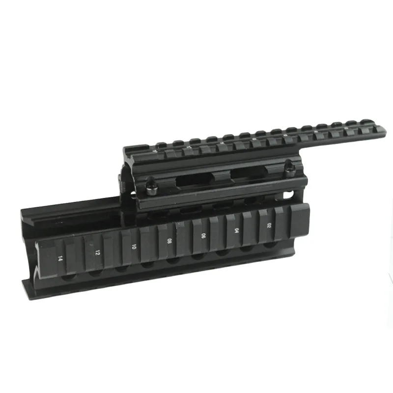 Высокое качество тактика picatinny rail Handguard Quad Rail система крепления подходит для AK47 и AK74 с 12 шт. накладки на рельсы