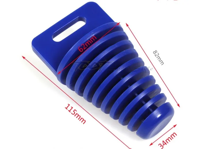 Blue Резиновый глушитель выхлопной трубы мыть штекер для CRF YZF WRF KXF KLX rmz RMX DRZ Dirt велосипед Мотоцикл Мотокросс Enduro Supermoto - Цвет: Blue