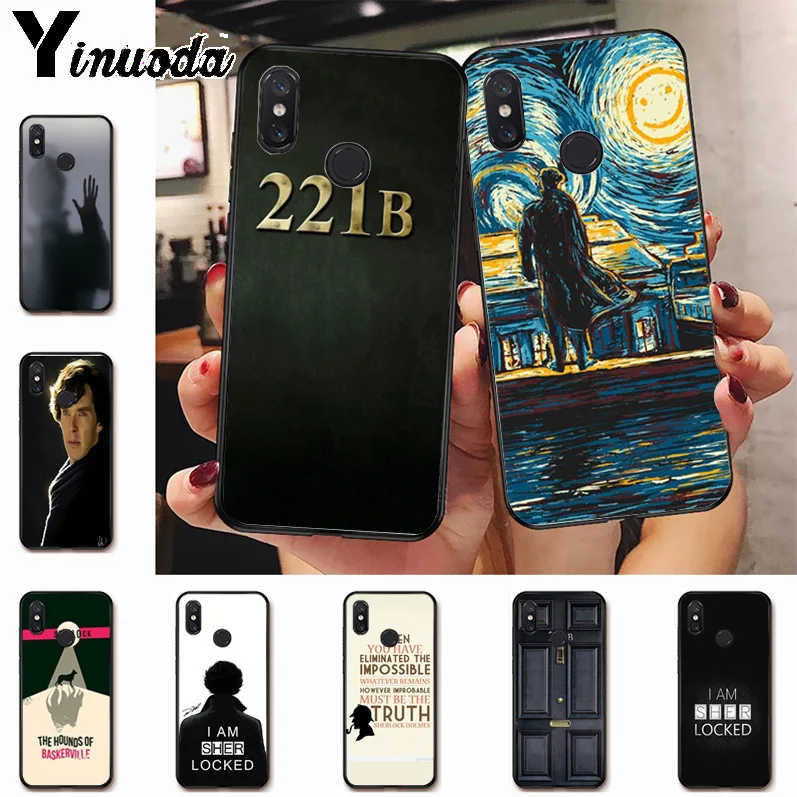 

Ynuoda I am Sherlock Holmes 221B Unique Design Newest The phone Case for xiaomi mi 8se 6 note2 note3 redmi 5 plus note5 cover