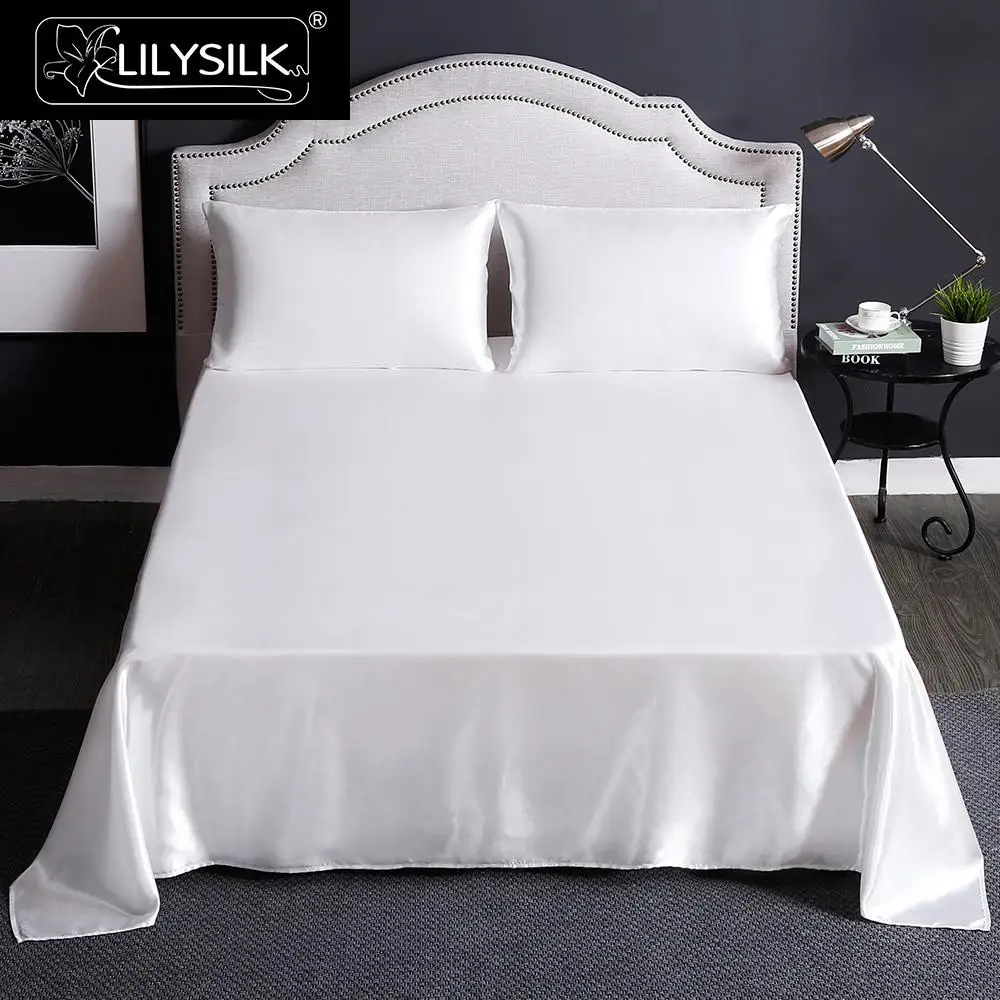 LILYSILK Flat Sheet Silk Cotton Seamless Free Shipping Clearance Sale