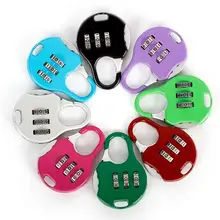 

3 Dial Digit Combination Padlocks Lock Zinc Alloy Security Suitcase Luggage Backbag Coded Cupboard Cabinet Locker COLORFUL
