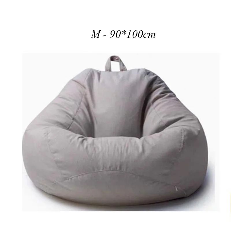 Ленивый мешок Puf Beanbags накладка на стул без наполнителя puff Asiento Pouf диван Cama Divano Poef Bean Boozled Cadeiras Sillones Pufa - Цвет: M-90x100