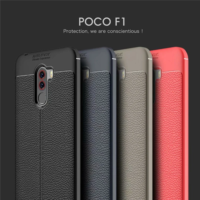 Чехол gkk для Xiaomi POCOPHONE F1 мягкий чехол из ТПУ бизнеса 360 полная защита