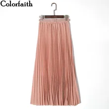 Женская длинная юбка из шифона мульти богемная Высокая талия с поясом плиссированная пляжная юбка элегантная женская одежда Femininas SK8018