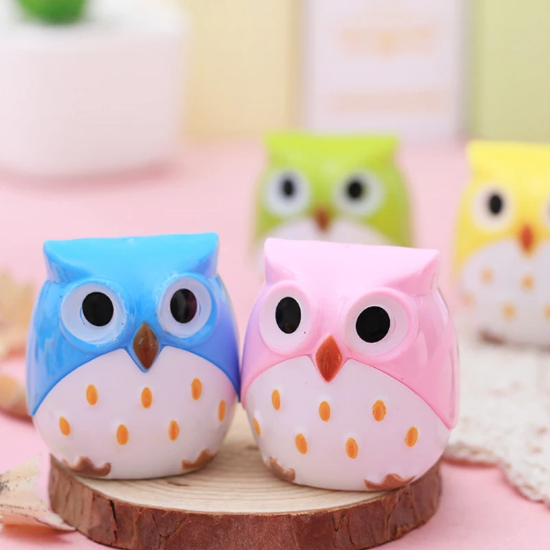 

Creative cute four-color owl pencil sharpener pencil sharpener pencil student stationery