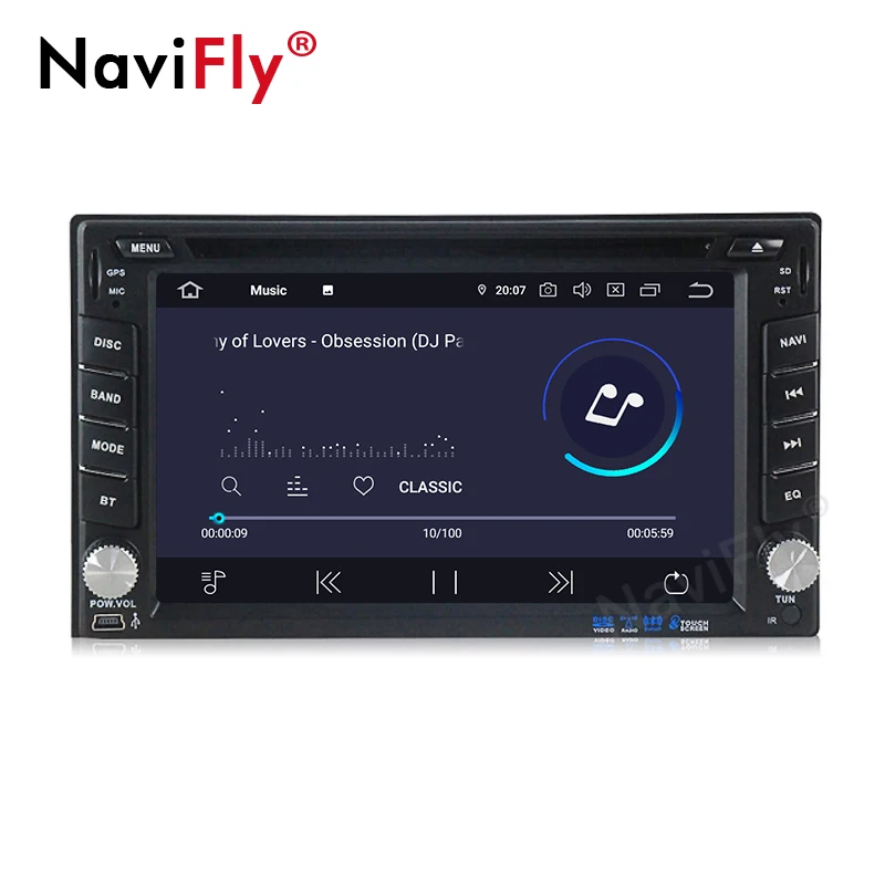 Sale NaviFly IPS Screen DSP Android9.0 two Din Car Multimedia for NISSAN 2Din Universal supprt obd2 VIEW CAMERA DVR multilingual 5