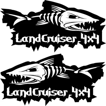 

LANDCRUISER 4x4 FISH fishing boat series Stickers PAIR 30cm