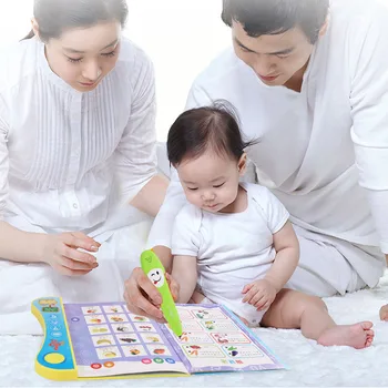

Kids Electronic Book Letters Number Shape Colors Animal Fruit English Cognition Reading Learning Book Machine with Logic Pen Toy