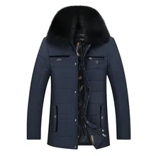 Men Winter Jackets 2017 New Thick Warm Fur Collar Coats Male Fashion Windproof Down Parkas Men’s Military Windbreak Outwear 5XL