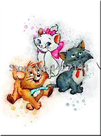 

5D Diy Diamond Embroidery Cartoon Diamond Mosaic Lovely Cats Diamond Painting Cross Stitch Wedding Decoration Wall Sticker