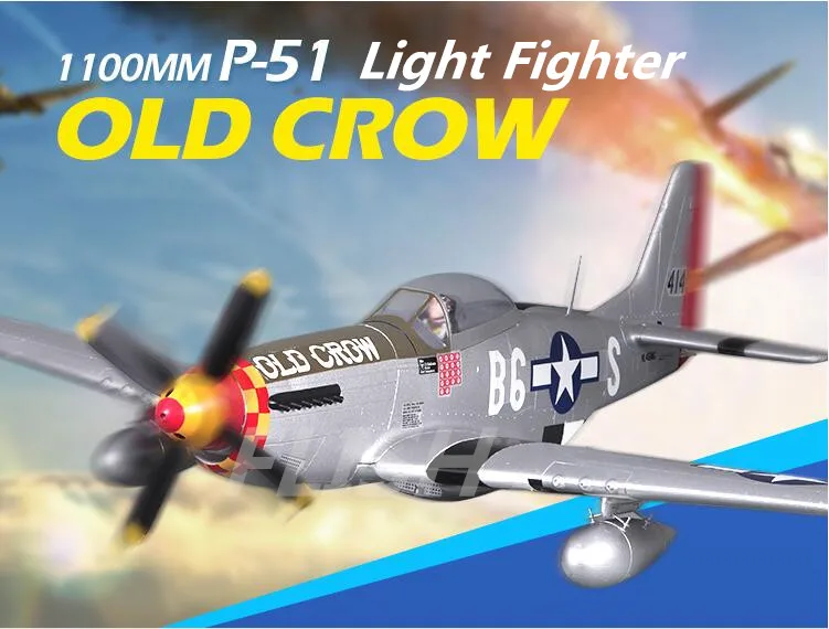 

FMS 1100MM P-51D Light Fighter Old Crows World War II Fixed-Wing RC Aircraft
