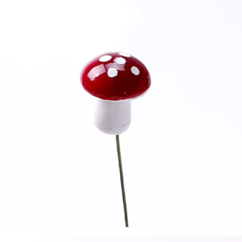 50 шт. мини красный гриб садовое украшение миниатюрное горшки для растений сказочные DIY кукольный домик искусственное украшение