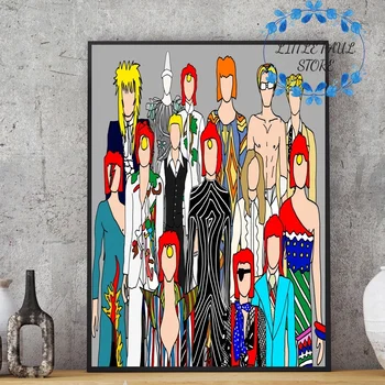 

Outfits of David Bowie Art Canvas Poster Wall Picture for Living Room No Frame