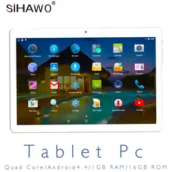 Планшетный ПК Android 4,4 ARM Cortex A7 MTK6582 4 ядра 1280*800 16 GB Встроенная память 10,1 дюймовый OTG gps WI-FI Bluetooth 3g Телефонный звонок ips Tablet