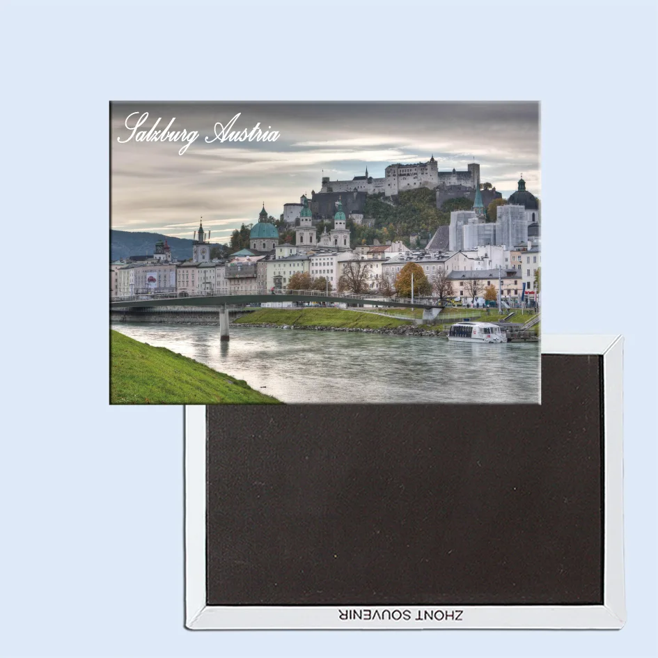 Мост в городе Зальцбург Австрия 24373 магнит на холодильник|fridge magnet|austria magnetsalzburg magnet |