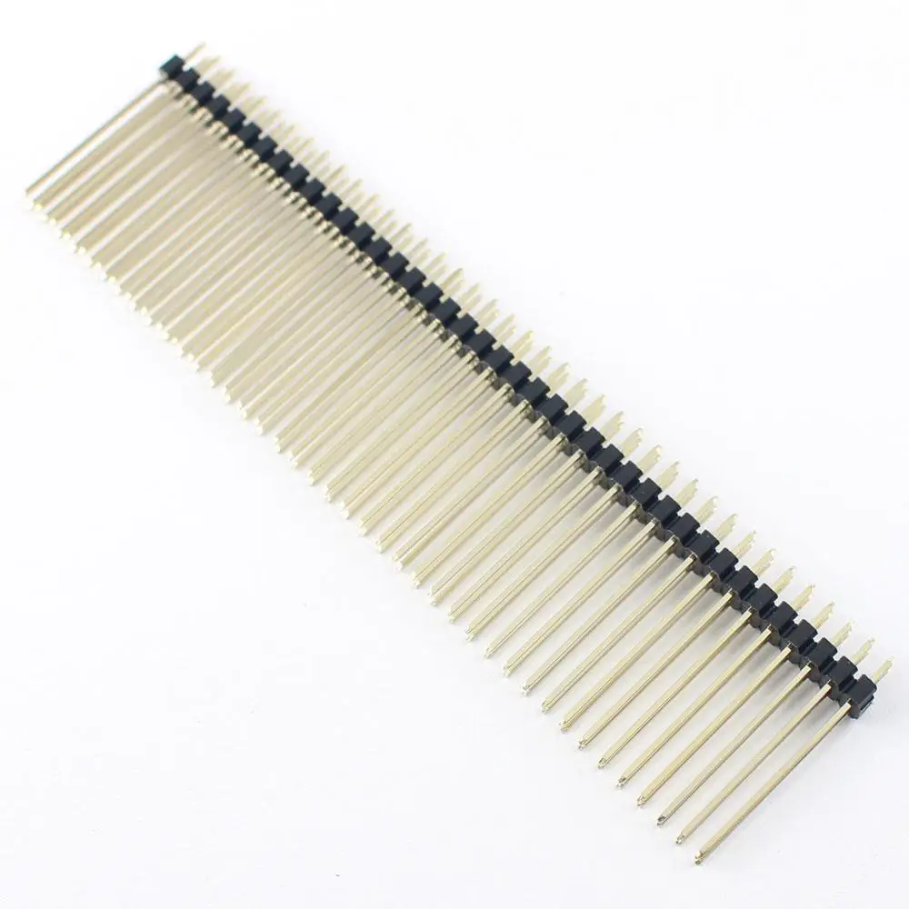 5pcs Gold Plated 2mm 2.0mm Pitch 2x40 Pin Double Male Long Header Strip