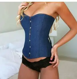 

Wholesla sexy jean blue bustier M1688