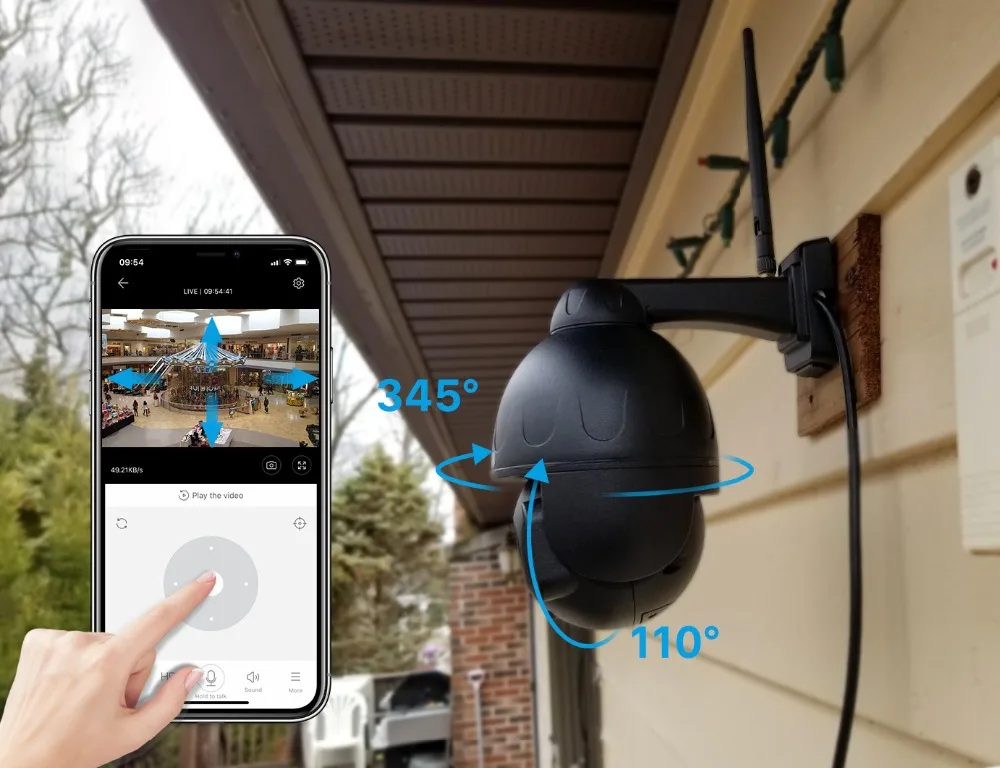 IP камера BESDER уличная водонепроницаемая 50 м PTZ IP66|Камеры видеонаблюдения| |