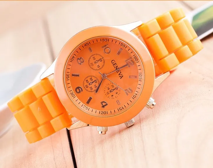 Высокое качество красивые модные женские часы с силиконовым ремешком женские часы повседневные круглые Аналоговые кварцевые наручные часы-браслет для Wo