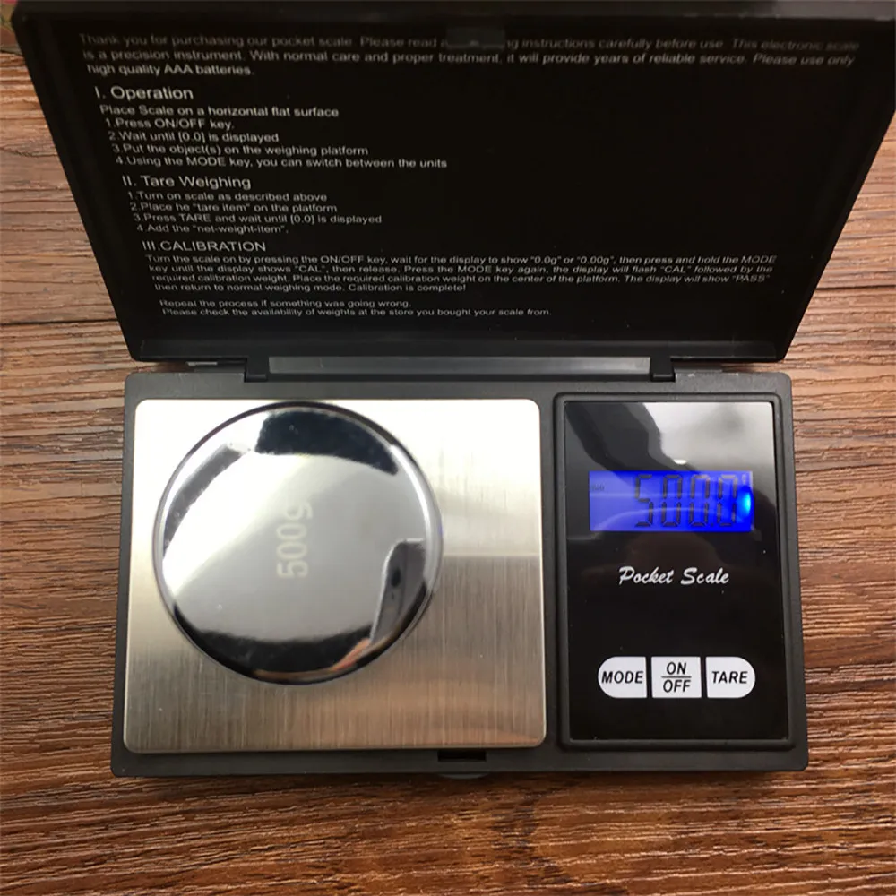 1Pcs Digital Scale High precision 500/0.01g Precise LCD Display Pocket Scale Gram Weight for Kitchen Jewelry Drug Urijk#5