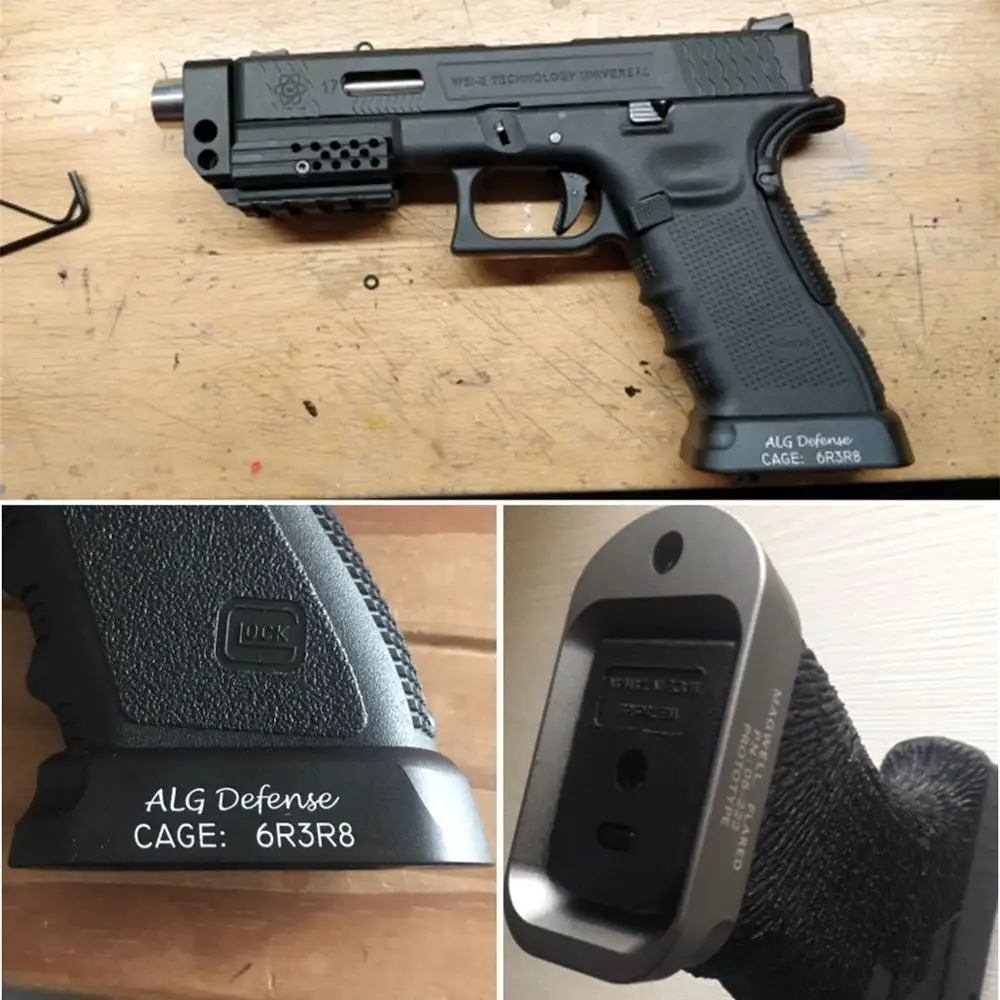 Тактический ALG защитный расклешенный Magwell для пистолета Marui WE KWA Gen3 Glock 17 18C 24 31 34 35