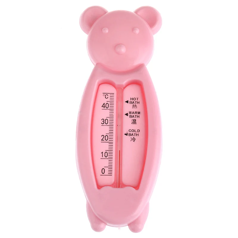 Мультфильм плавающий прекрасный медведь Детский термометр для воды дети термометр для ванны игрушка пластиковая Ванна датчик воды термометр - Цвет: Pink