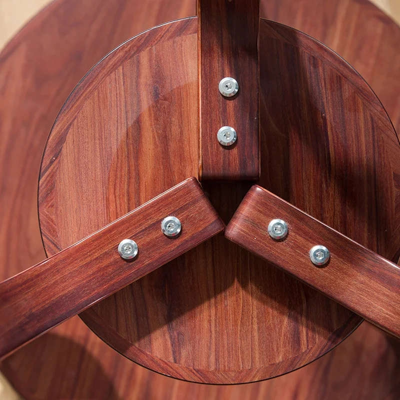 Self-contained solid wood tea table antique old furniture round wooden end table suitable for the living room made in china M223
