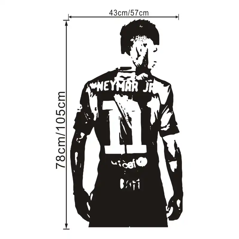 Neymar PCG Footballer Wall Art Logo Sticker wall decal sport Vinyl Mural Paris