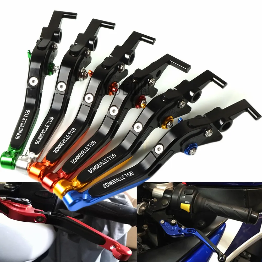 

For TRIUMPH BONNEVILLE T120 T 120 2016 2017 2018 Aluminum Folding Extendable Adjustable Brake Clutch Levers Aluminum Motorcycles