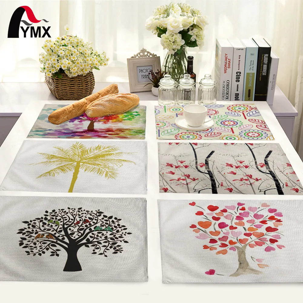 

Plants Tree Pattern Table Mat Table Napkin For Wedding Europe Fashion Table Placemat Dining Accessories Kitchen Decoration