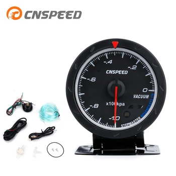 

Free Shipping CNSPEED 60MM Racing Auto Vacuum Gauge Meter Black Face With White Lighting Car Vacuum meter with sensor