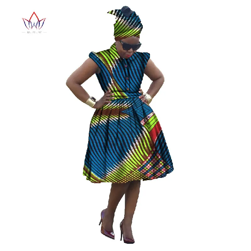 2017 БРВ летнее платье африканские традиционные Дашики для женщина Базен Riche элегантный Африке Воск бальное платье плюс Размеры ни WY448