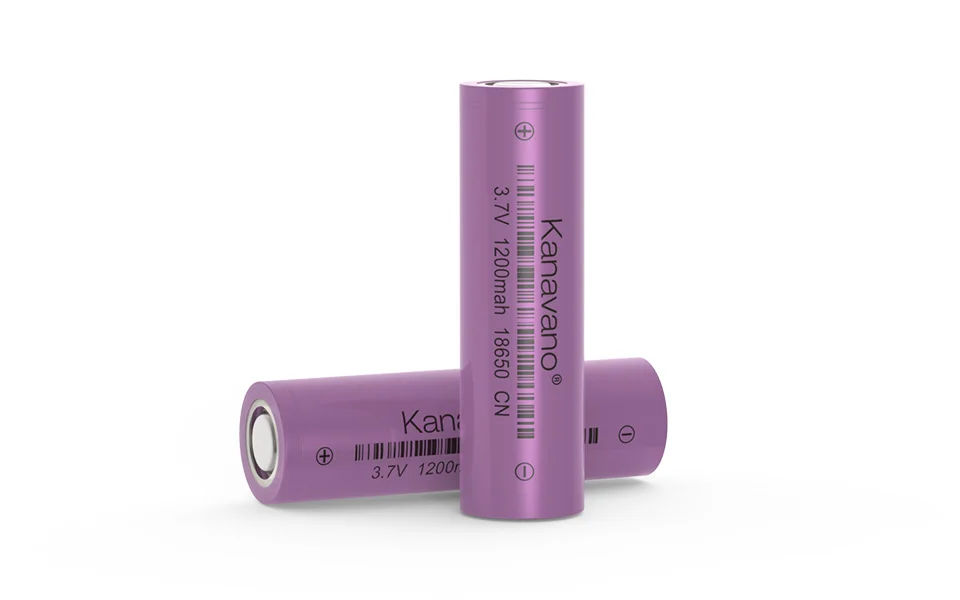 Kanavano Original High quality 18650 1200mAh 3.7 V lithium ion rechargeable batteries and LED flashlight Torch Accumulator Cells