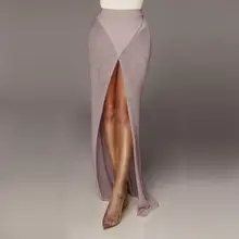 Richietrade пляжная юбка из трикотажной ткани с разрезом, сексуальные трикотажные женские юбки