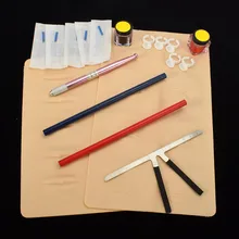 Комплект для микроблейдинга профессиональные чернила для бровей ручка для измерения бровей направляющая линейка поддельные татуировки набор De Tinta Para Sobrancelha defintiva