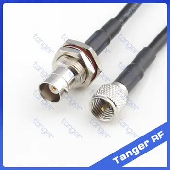 

Tanger BNC female jack front with nut to Mini UHF male plug PL259 straight RF RG58 Pigtail Jumper Coaxial Cable 20inch 50cm New