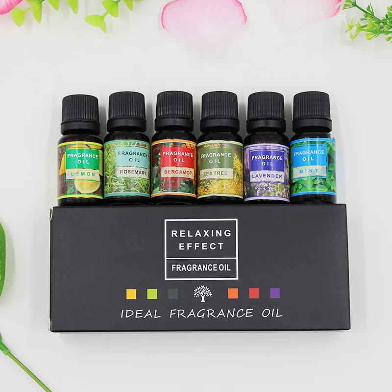 

Pure Plant Essential Oils For Aromatic Aromatherapy Diffusers Aroma Oil Lavender Lemongrass Natural Home Air Care 6 pieces / box
