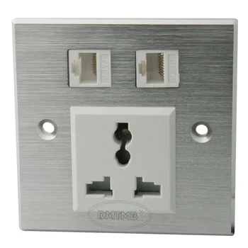 

Aluminum Dual RJ45 AC power wall plate and support customer design