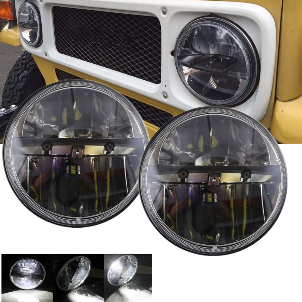 

2pcs 7" Round Headlight LED For Toyota Projector Headlight Hi Low Beam For Suzuki Samurai For Jeep accessories