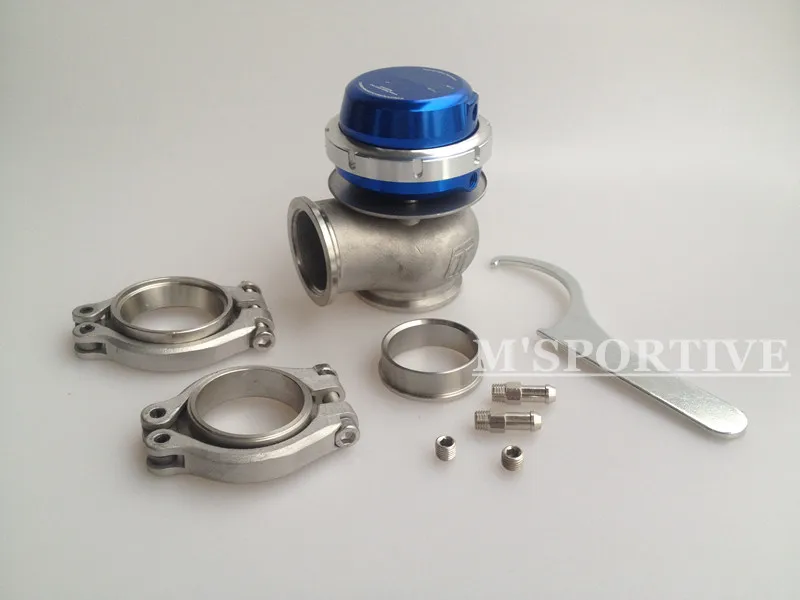 

Wastegate 40mm 14psi external Wastegate turbo blue adjustable pressure with Clamp
