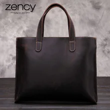 Vintage Echtem Leder Männer Tasche Business Totes Aktentasche Portfolio Handtasche Schulter Messenger herren Reise Laptop-tasche Für Männer