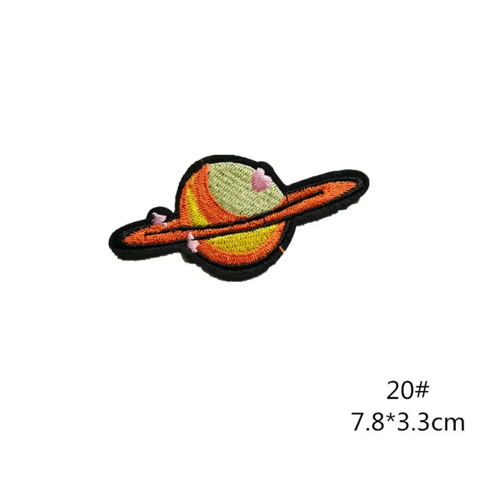 10 шт. маленькая мультяшная дешевая вышивка земля Вселенная Марс декоративная железная нашивка для одежды Одежда Мода DIY Аксессуары - Цвет: N 10pcs