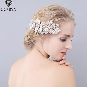 

CC Jewelry Hair Comb Wedding Hair Accessories For Women Party Beach Exquisite Handmade Romantic Hairwear CZ Dianmant Bijoux 0904