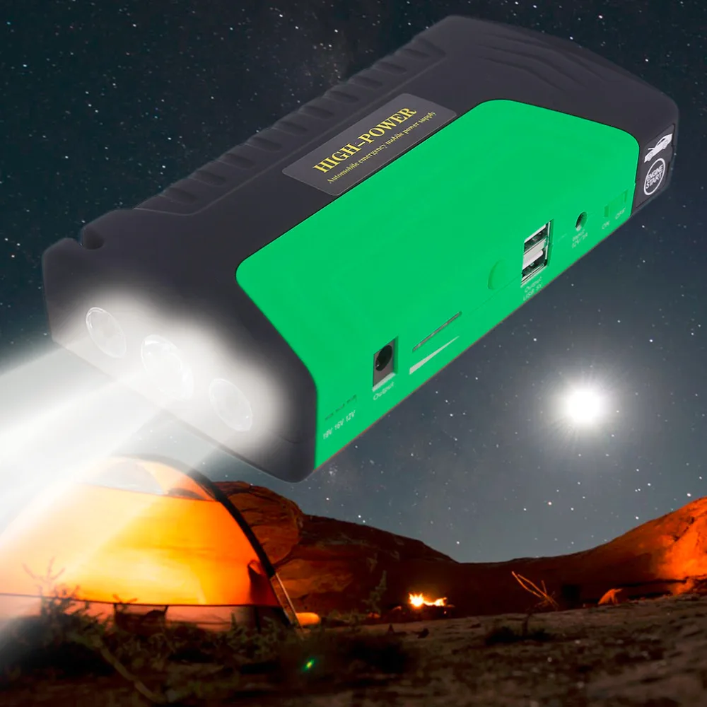New 68000ma Multifunctional Portable Cars Auto Emergency Start Car Jump Starter Power Bank With Three Lights Engine Booster