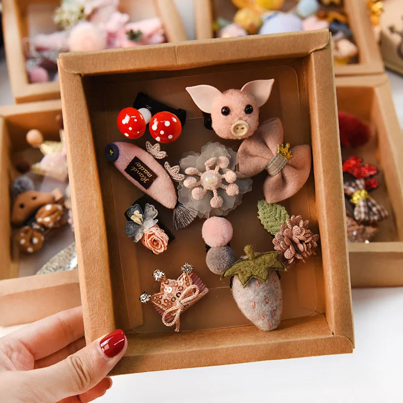 

10pcs/Set Baby Hair Clips Kids Children Hairpins Cute Rabbit Bows Princess Baby Girl Barrettes Headwear Hair Accessories