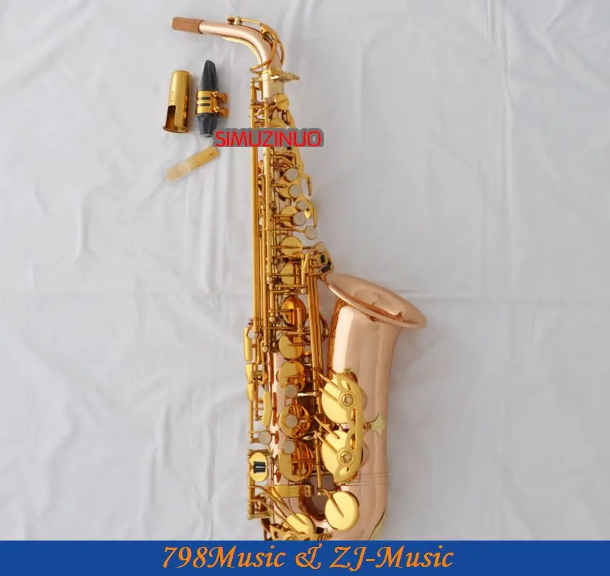 Professional Rose Brass Alto Saxophone 54 Reference Eb Sax High F With