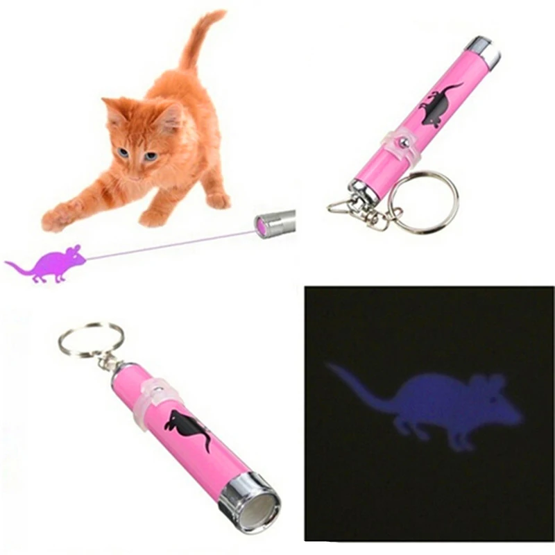 OnnPnnQ Funny Pet Cat Toys LED Laser Pointer light Pen With Bright Animation Mouse Shadow Interactive Holder For Cats Training7