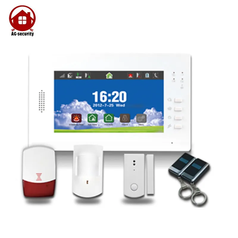 GSM Wireless Home Alarm System Touch Panel with Full touch screen