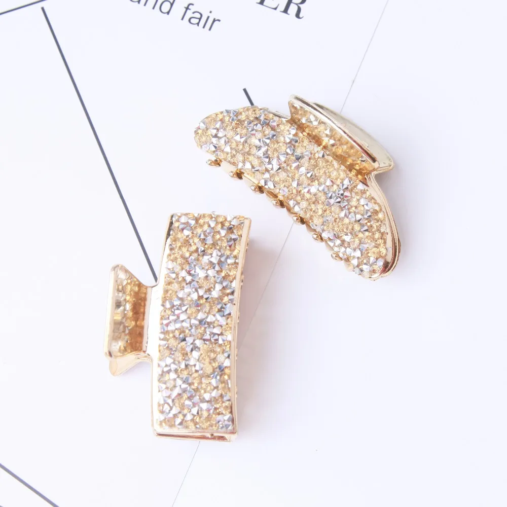 

Rhinestone Banana Hair Claws Elegant Crystal Shiny Hair Accessories For Women with dress Hairpins Hairgrips Hair Clip